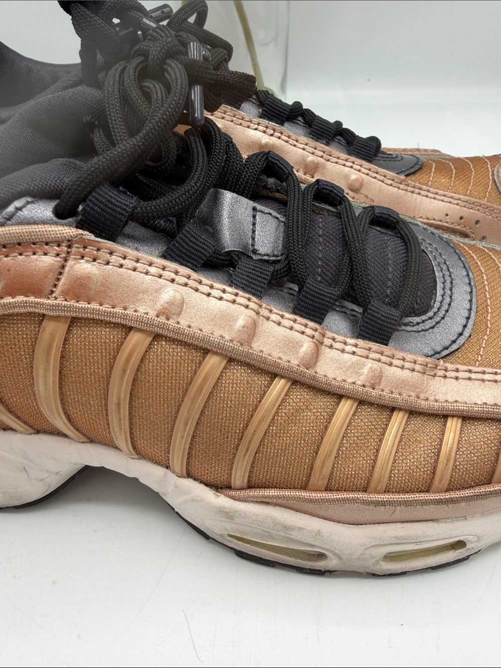 Nike Air Max Women’s Metallic Copper Athletic Sneakers with Black Accents - Picture 3 of 8
